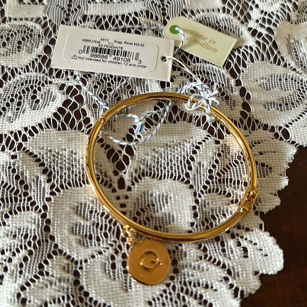 Kate Spade New Initial Pendant Bracelet Q